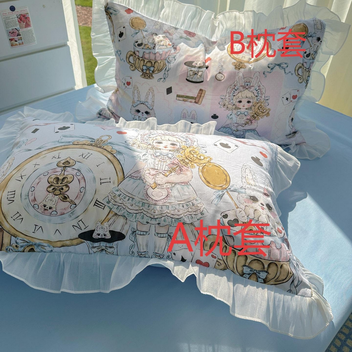 91家纺网 家纺一手货源 找家纺 （总）希诺家居 2025新款洛丽塔风花边全棉纯棉枕套