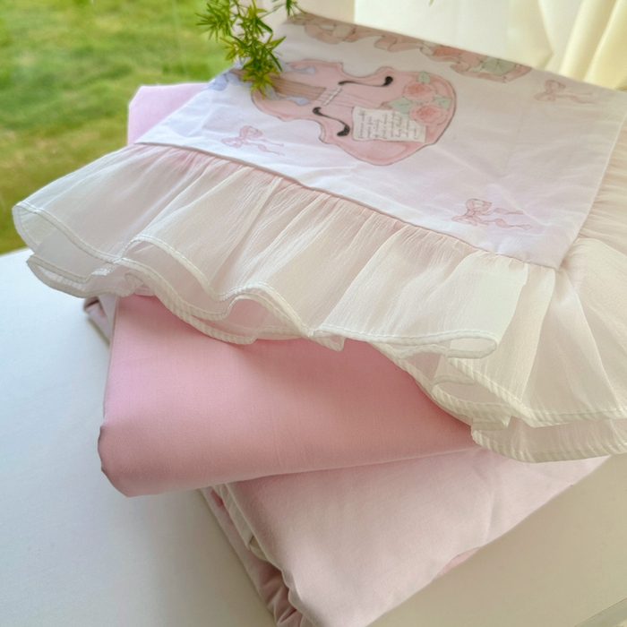 91家纺网 家纺一手货源 找家纺 （总）希诺家居 2025新款洛丽塔风花边全棉纯棉枕套