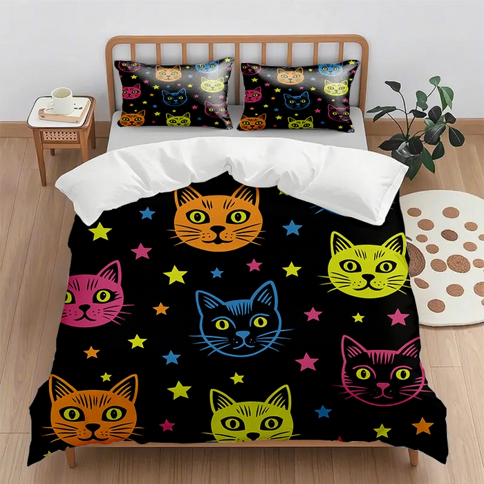 91家纺网 家纺一手货源 找家纺 （总1）轩贝雅 2025新款跨境Pod工厂数码印花被套套装（被套+枕套）第七批