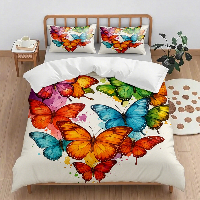 91家纺网 家纺一手货源 找家纺 （总1）轩贝雅 2025新款跨境Pod工厂数码印花被套套装（被套+枕套）第七批