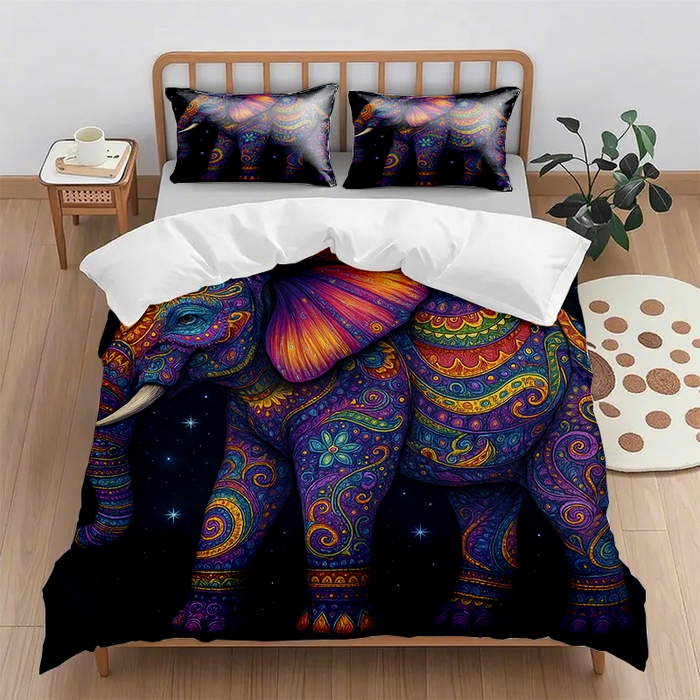 91家纺网 家纺一手货源 找家纺 （总1）轩贝雅 2025新款跨境Pod工厂数码印花被套套装（被套+枕套）第七批