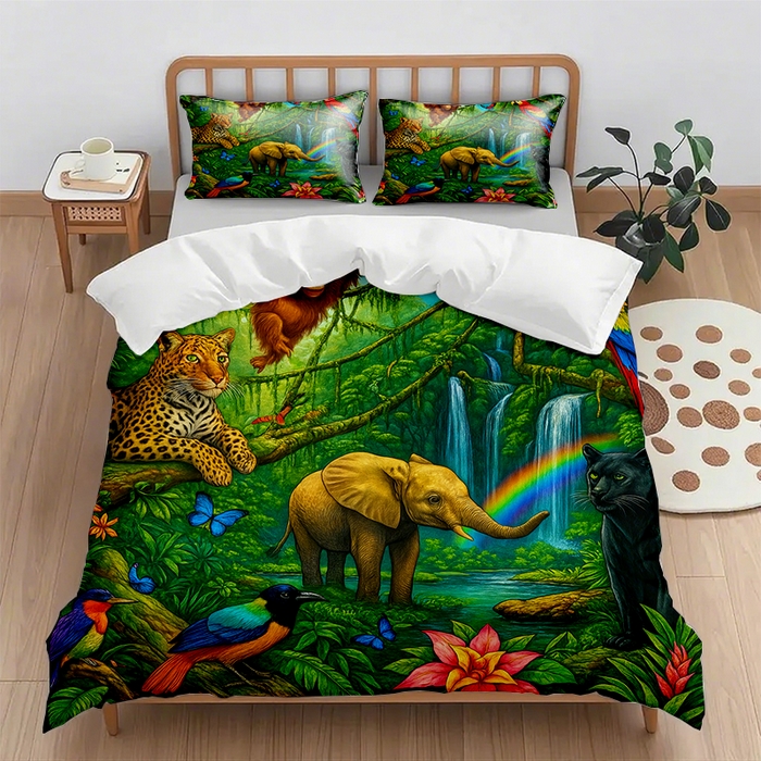 91家纺网 家纺一手货源 找家纺 （总1）轩贝雅 2025新款跨境Pod工厂数码印花被套套装（被套+枕套）第七批