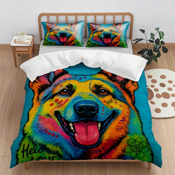 91家纺网 家纺一手货源 找家纺 （总1）轩贝雅 2025新款跨境Pod工厂数码印花被套套装（被套+枕套）第七批