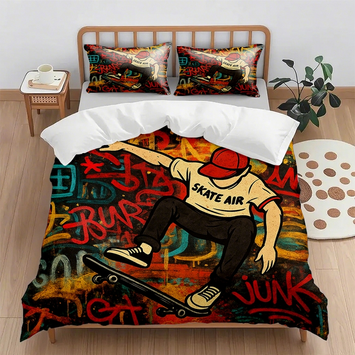 91家纺网 家纺一手货源 找家纺 （总1）轩贝雅 2025新款跨境Pod工厂数码印花被套套装（被套+枕套）第七批