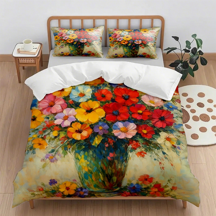 91家纺网 家纺一手货源 找家纺 （总1）轩贝雅 2025新款跨境Pod工厂数码印花被套套装（被套+枕套）第七批