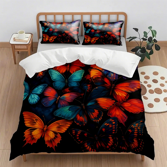 91家纺网 家纺一手货源 找家纺 （总1）轩贝雅 2025新款跨境Pod工厂数码印花被套套装（被套+枕套）第七批