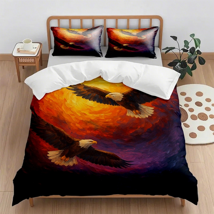 91家纺网 家纺一手货源 找家纺 （总1）轩贝雅 2025新款跨境Pod工厂数码印花被套套装（被套+枕套）第七批