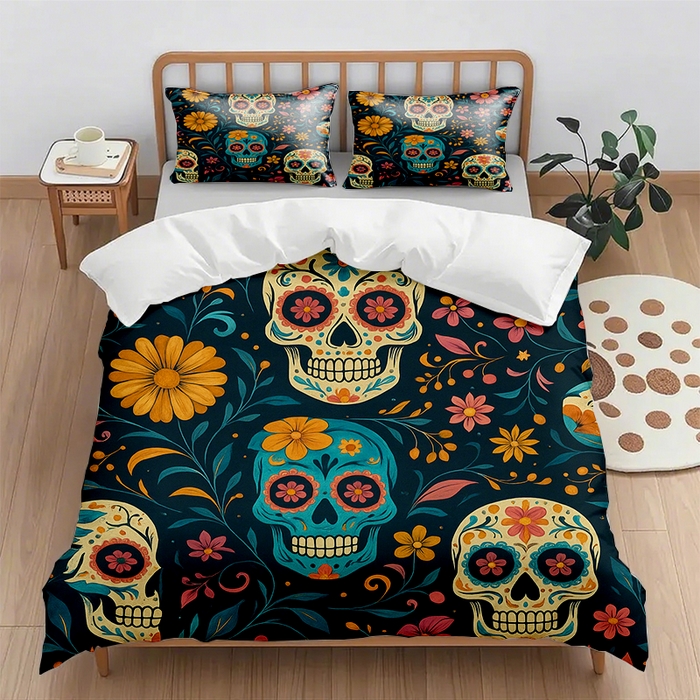 91家纺网 家纺一手货源 找家纺 （总1）轩贝雅 2025新款跨境Pod工厂数码印花被套套装（被套+枕套）第七批