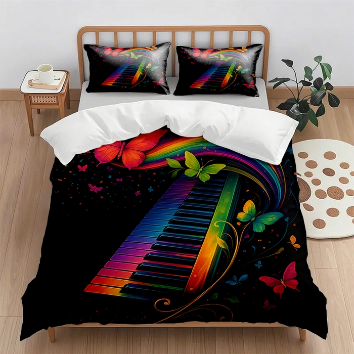 91家纺网 家纺一手货源 找家纺 （总1）轩贝雅 2025新款跨境Pod工厂数码印花被套套装（被套+枕套）第七批