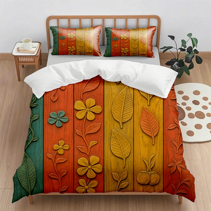 91家纺网 家纺一手货源 找家纺 （总1）轩贝雅 2025新款跨境Pod工厂数码印花被套套装（被套+枕套）第七批