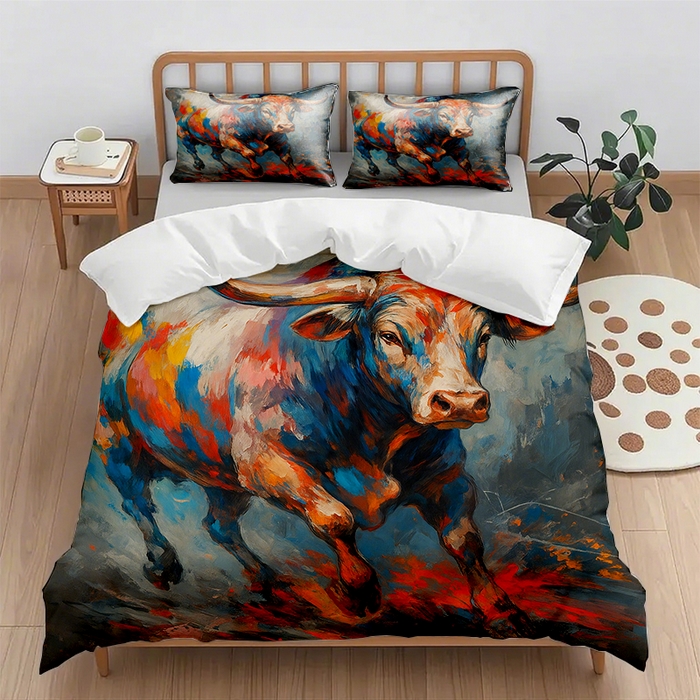 91家纺网 家纺一手货源 找家纺 （总1）轩贝雅 2025新款跨境Pod工厂数码印花被套套装（被套+枕套）第七批