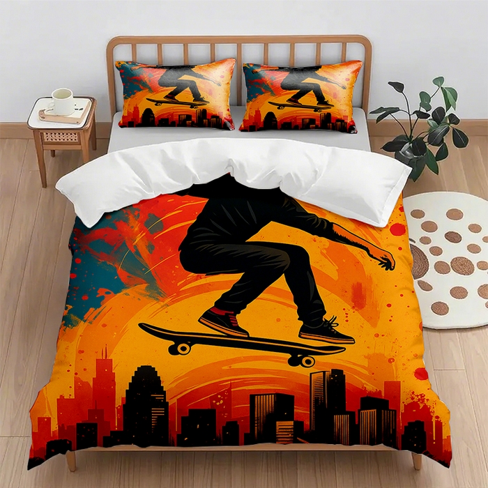 91家纺网 家纺一手货源 找家纺 （总1）轩贝雅 2025新款跨境Pod工厂数码印花被套套装（被套+枕套）第七批