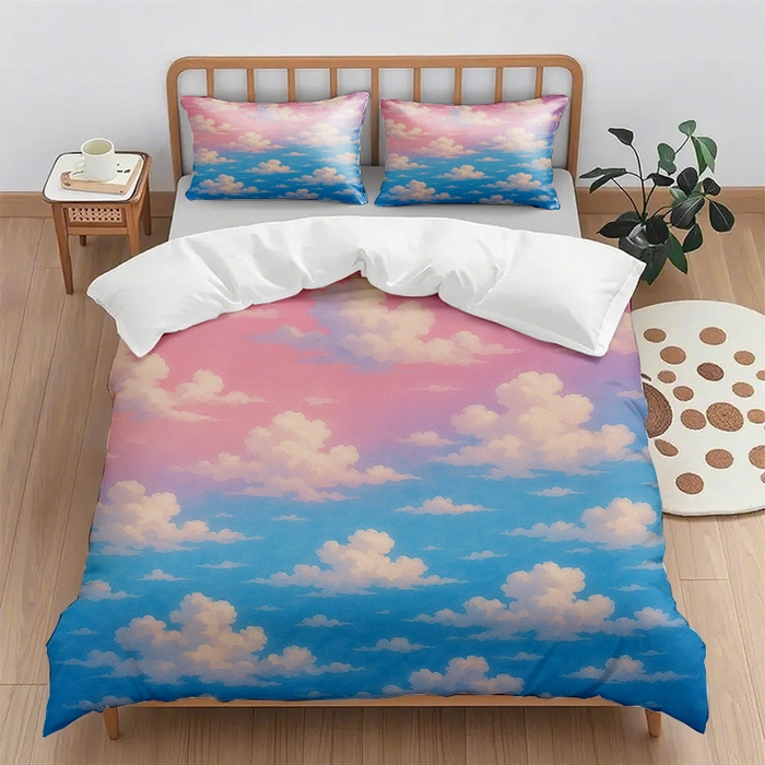 91家纺网 家纺一手货源 找家纺 （总1）轩贝雅 2025新款跨境Pod工厂数码印花被套套装（被套+枕套）第七批