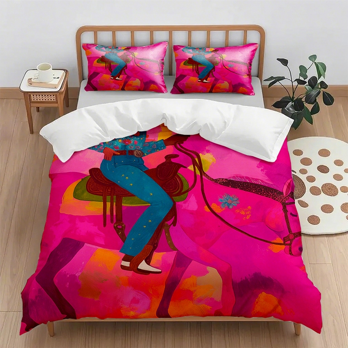 91家纺网 家纺一手货源 找家纺 （总1）轩贝雅 2025新款跨境Pod工厂数码印花被套套装（被套+枕套）第七批