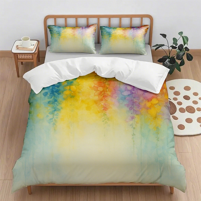 91家纺网 家纺一手货源 找家纺 （总1）轩贝雅 2025新款跨境Pod工厂数码印花被套套装（被套+枕套）第七批