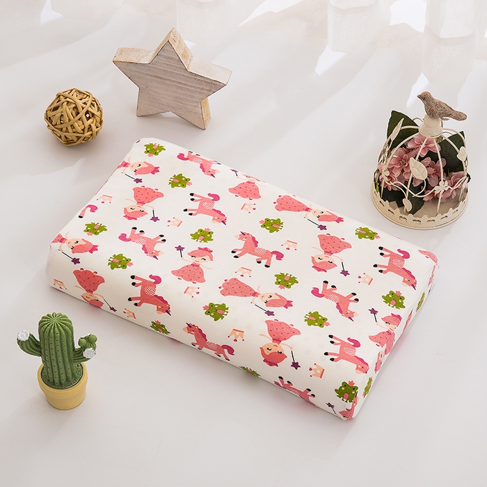 大黄蜂家居家纺 2025新款针织棉儿童乳胶枕 小公主