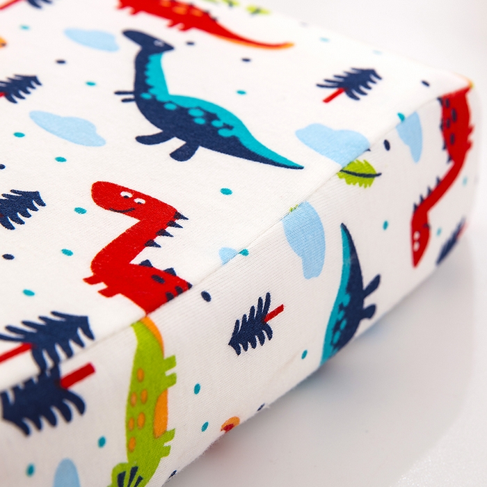 91家纺网 家纺一手货源 找家纺 大黄蜂家居家纺 2025新款针织棉儿童乳胶枕 小恐龙