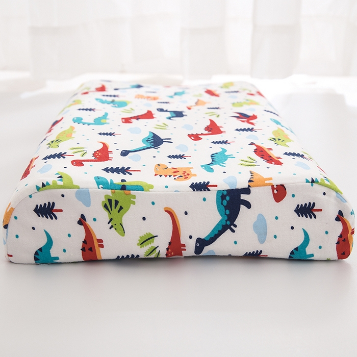 91家纺网 家纺一手货源 找家纺 大黄蜂家居家纺 2025新款针织棉儿童乳胶枕 小恐龙