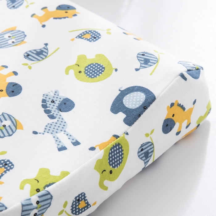 91家纺网 家纺一手货源 找家纺 大黄蜂家居家纺 2025新款针织棉儿童乳胶枕 小象-蓝