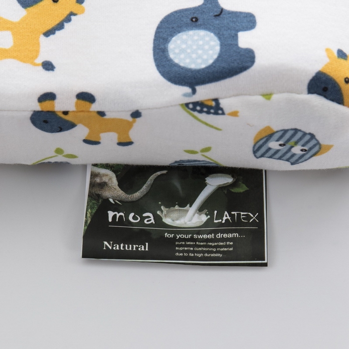 91家纺网 家纺一手货源 找家纺 大黄蜂家居家纺 2025新款针织棉儿童乳胶枕 小象-蓝