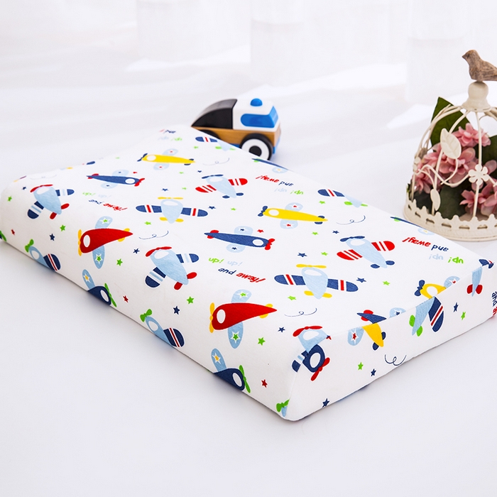 91家纺网 家纺一手货源 找家纺 大黄蜂家居家纺 2025新款针织棉儿童乳胶枕 小飞机