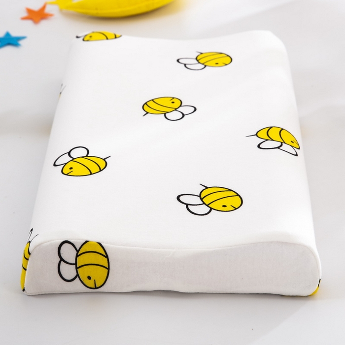 91家纺网 家纺一手货源 找家纺 大黄蜂家居家纺 2025新款针织棉儿童乳胶枕 小黄蜂