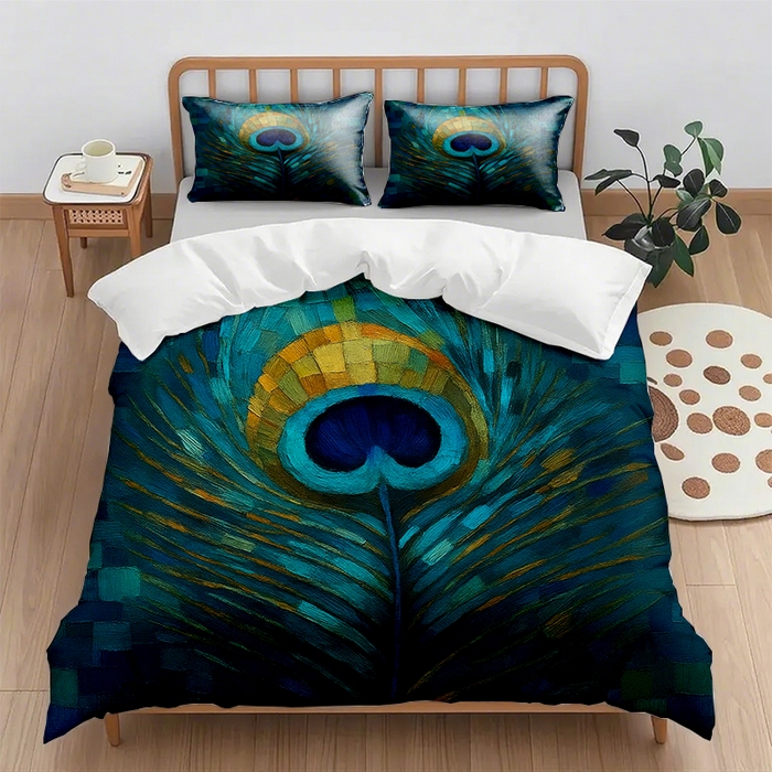 91家纺网 家纺一手货源 找家纺 （总1）轩贝雅 2025新款跨境Pod工厂数码印花被套套装（被套+枕套）第七批