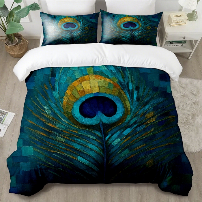 91家纺网 家纺一手货源 找家纺 （总1）轩贝雅 2025新款跨境Pod工厂数码印花被套套装（被套+枕套）第七批