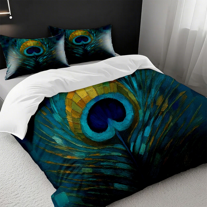 91家纺网 家纺一手货源 找家纺 （总1）轩贝雅 2025新款跨境Pod工厂数码印花被套套装（被套+枕套）第七批