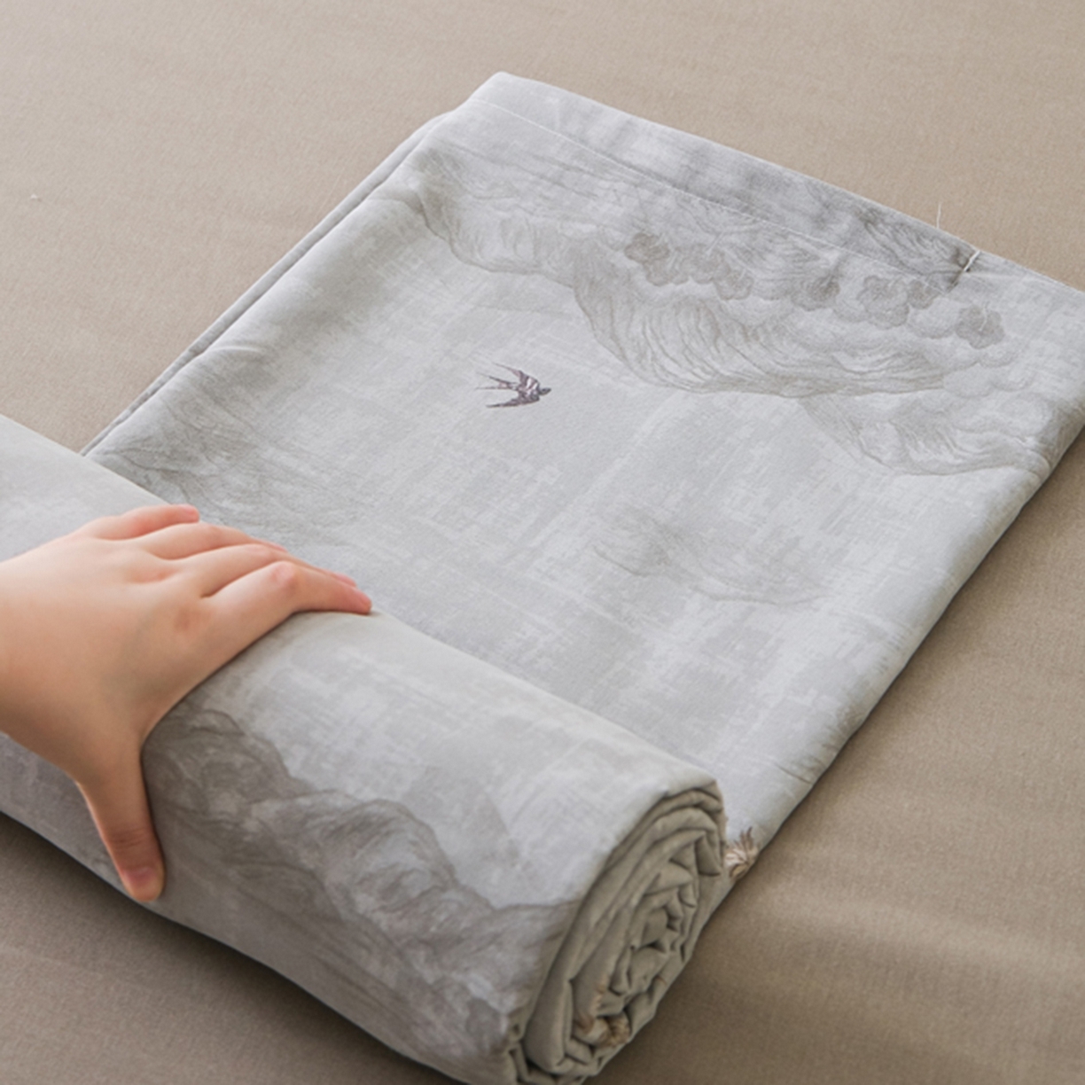 91家纺网 家纺一手货源 找家纺 （总）慕绸家纺（原萌宝老粗布厂家） 2025秋冬新款加厚纯棉磨毛印花四件套