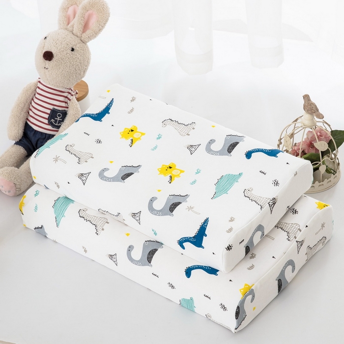 91家纺网 家纺一手货源 找家纺 大黄蜂家居家纺 2025新款针织棉儿童乳胶枕 恐龙时代