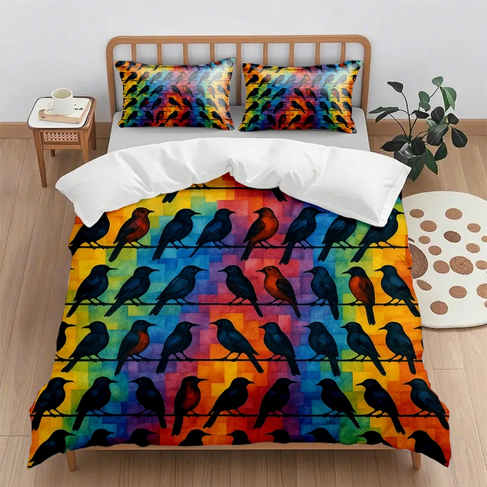 91家纺网 家纺一手货源 找家纺 （总2）轩贝雅  2025新款跨境Pod工厂数码印花被套套装（被套+枕套）第七批