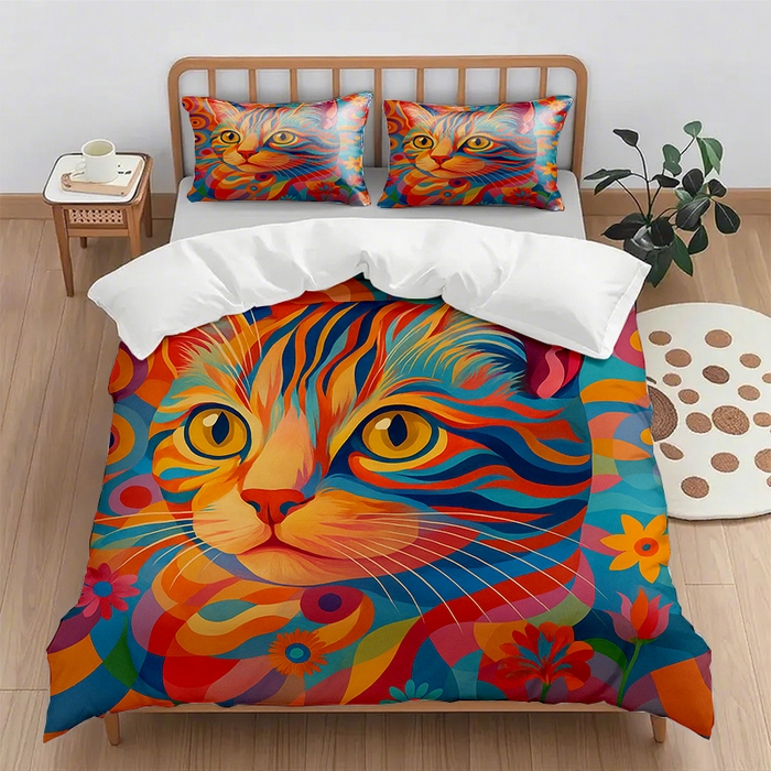 91家纺网 家纺一手货源 找家纺 （总2）轩贝雅  2025新款跨境Pod工厂数码印花被套套装（被套+枕套）第七批