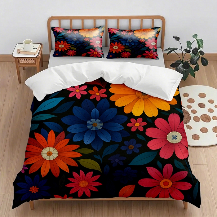 91家纺网 家纺一手货源 找家纺 （总2）轩贝雅  2025新款跨境Pod工厂数码印花被套套装（被套+枕套）第七批