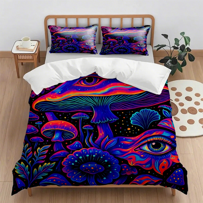 91家纺网 家纺一手货源 找家纺 （总2）轩贝雅  2025新款跨境Pod工厂数码印花被套套装（被套+枕套）第七批