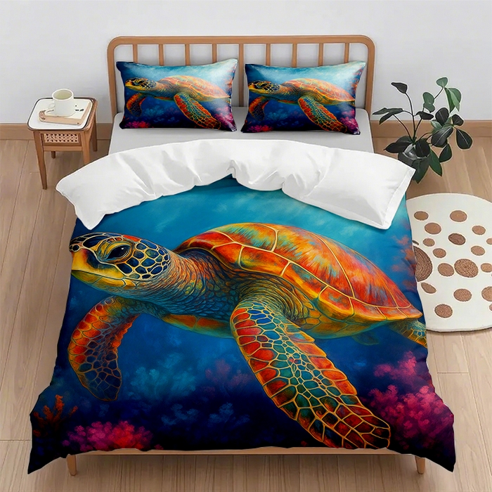 91家纺网 家纺一手货源 找家纺 （总2）轩贝雅  2025新款跨境Pod工厂数码印花被套套装（被套+枕套）第七批