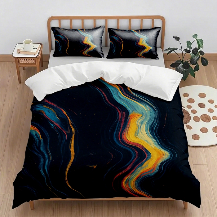 91家纺网 家纺一手货源 找家纺 （总2）轩贝雅  2025新款跨境Pod工厂数码印花被套套装（被套+枕套）第七批