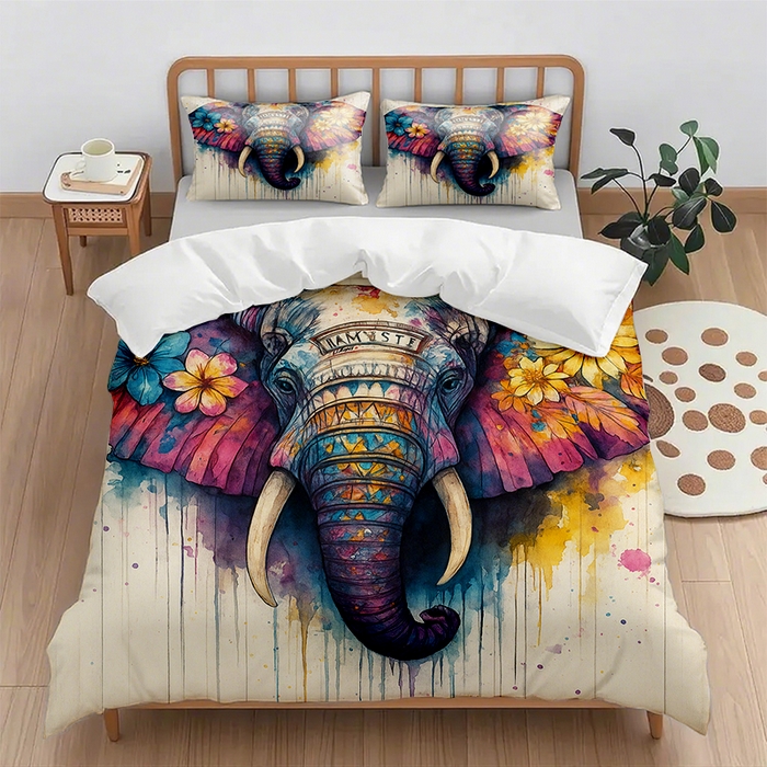 91家纺网 家纺一手货源 找家纺 （总2）轩贝雅  2025新款跨境Pod工厂数码印花被套套装（被套+枕套）第七批