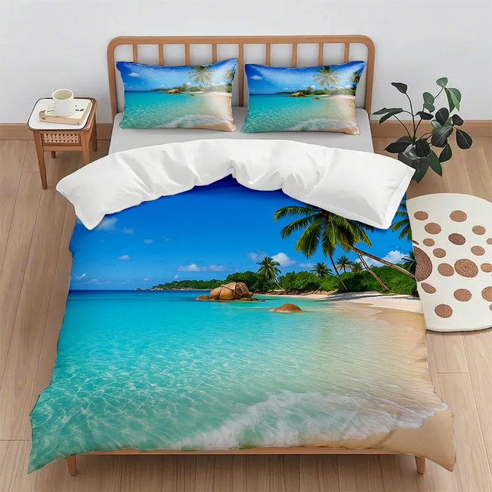 91家纺网 家纺一手货源 找家纺 （总2）轩贝雅  2025新款跨境Pod工厂数码印花被套套装（被套+枕套）第七批