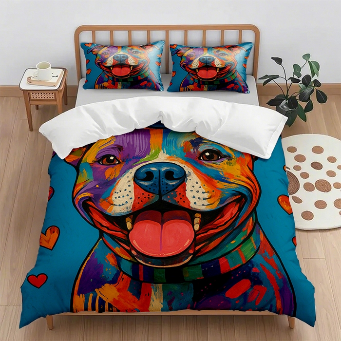 91家纺网 家纺一手货源 找家纺 （总2）轩贝雅  2025新款跨境Pod工厂数码印花被套套装（被套+枕套）第七批