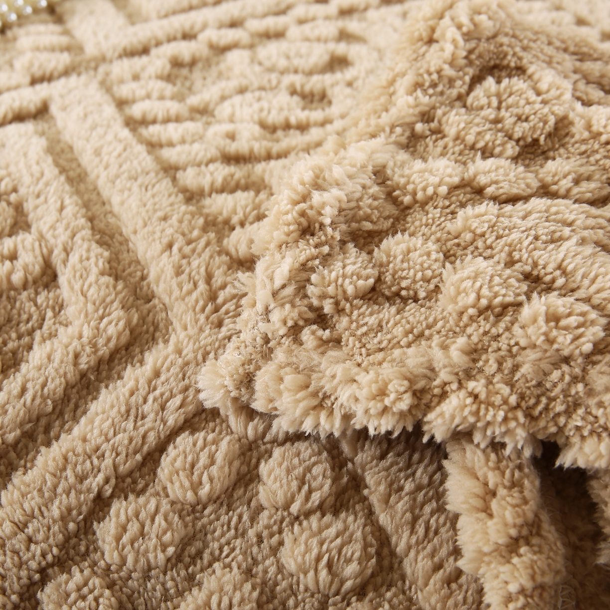 91家纺网 家纺一手货源 找家纺 巴木赫 2025新款如意阁塔芙绒毯子毛毯 卡其