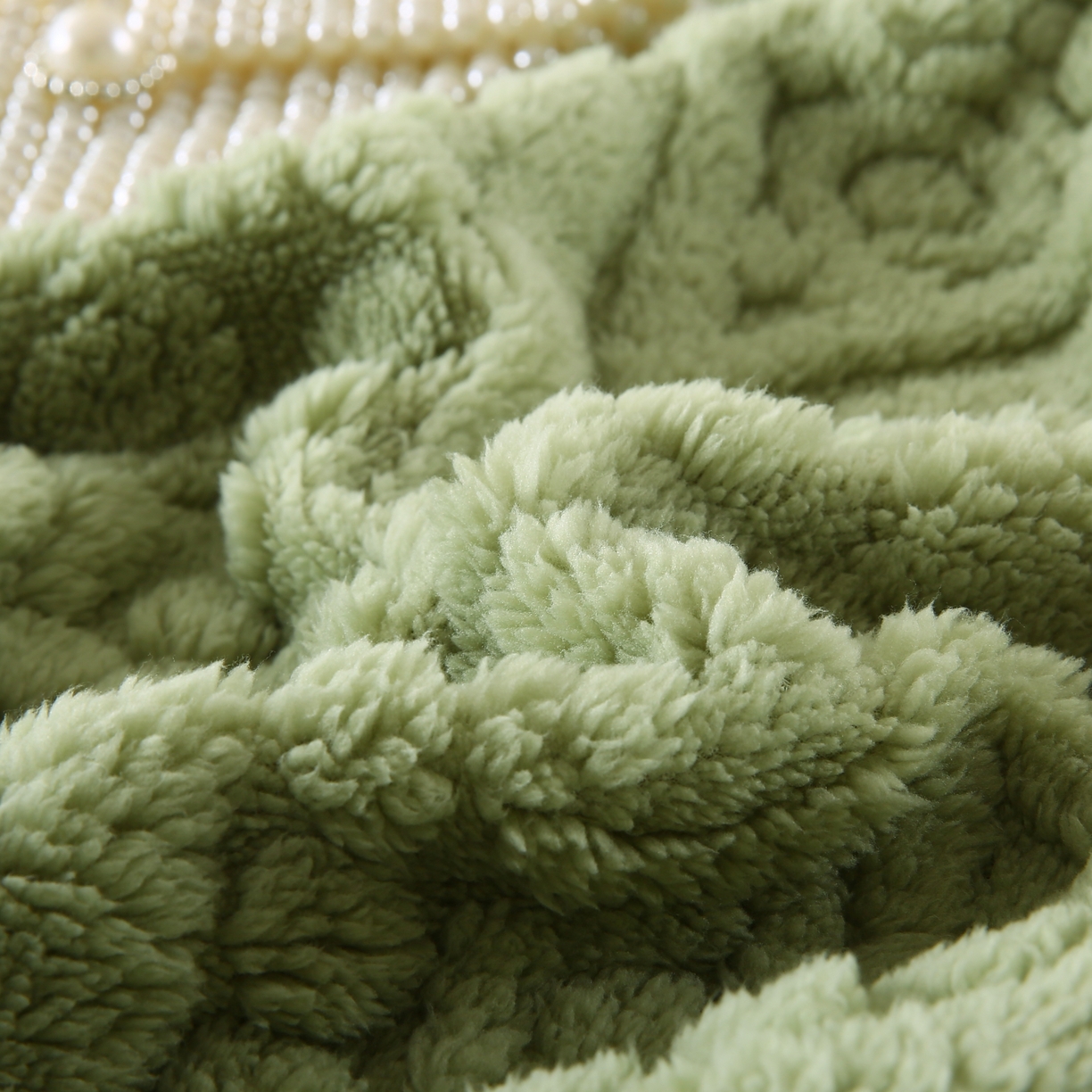 91家纺网 家纺一手货源 找家纺 巴木赫 2025新款如意阁塔芙绒毯子毛毯 绿色