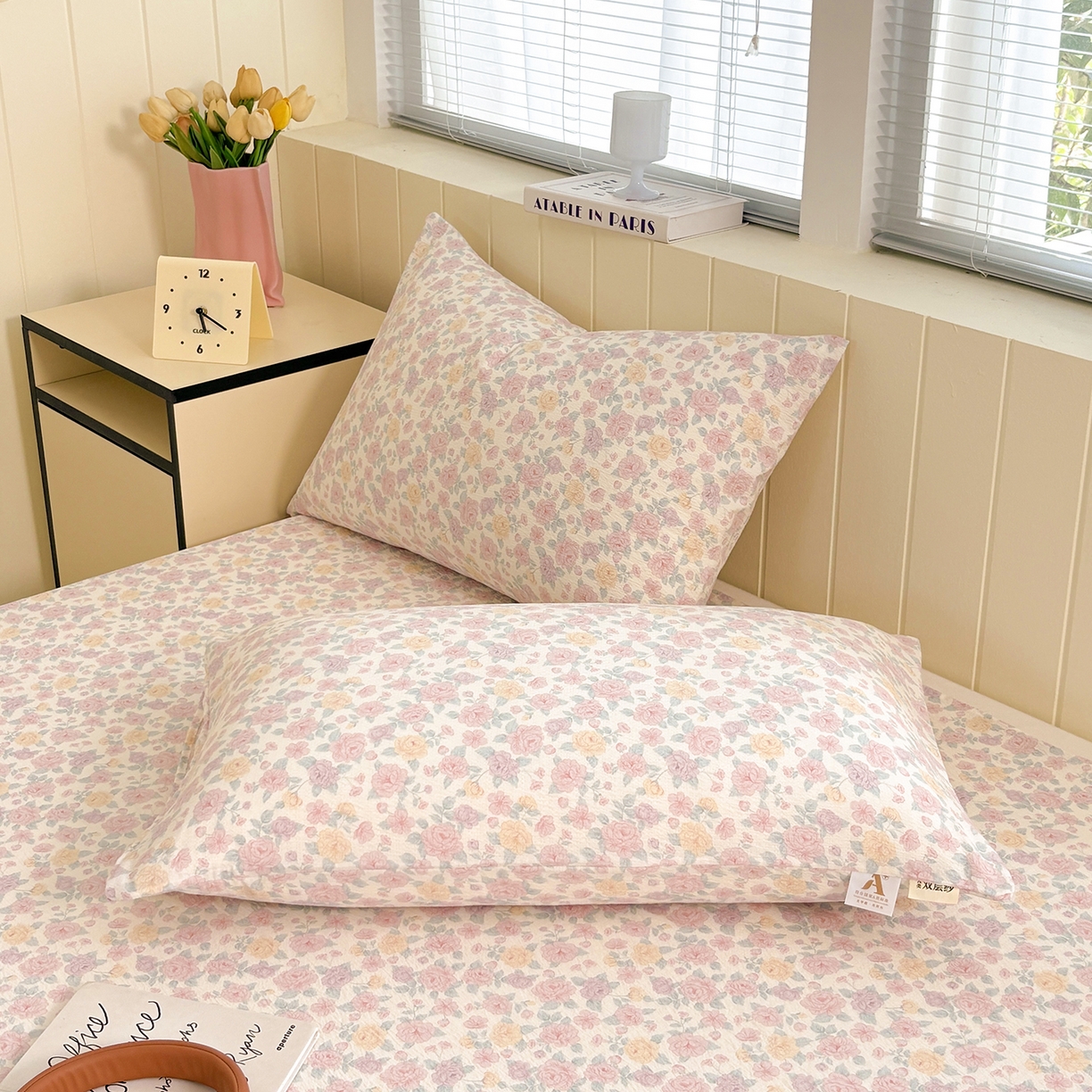 91家纺网 家纺一手货源 找家纺 青泽家纺 2025新款双层纱床单单品床单单件单床单 半岛红茶