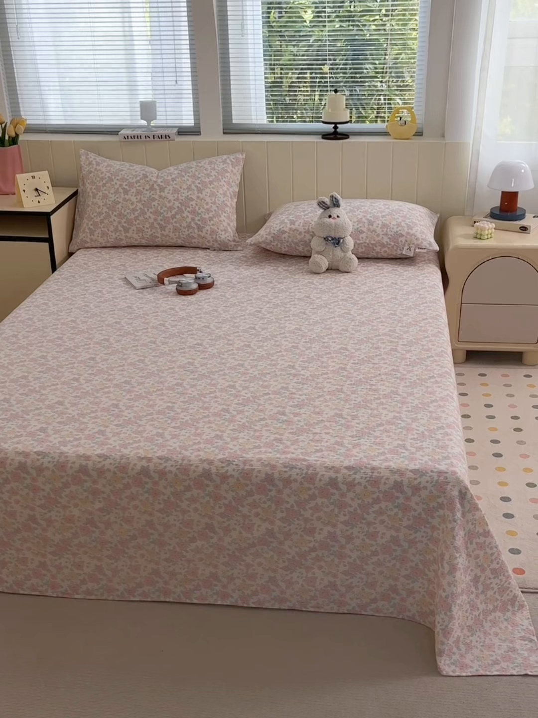 91家纺网 家纺一手货源 找家纺 青泽家纺 2025新款双层纱床单单品床单单件单床单 半岛红茶