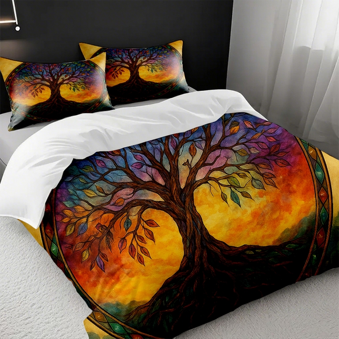 91家纺网 家纺一手货源 找家纺 （总2）轩贝雅  2025新款跨境Pod工厂数码印花被套套装（被套+枕套）第七批