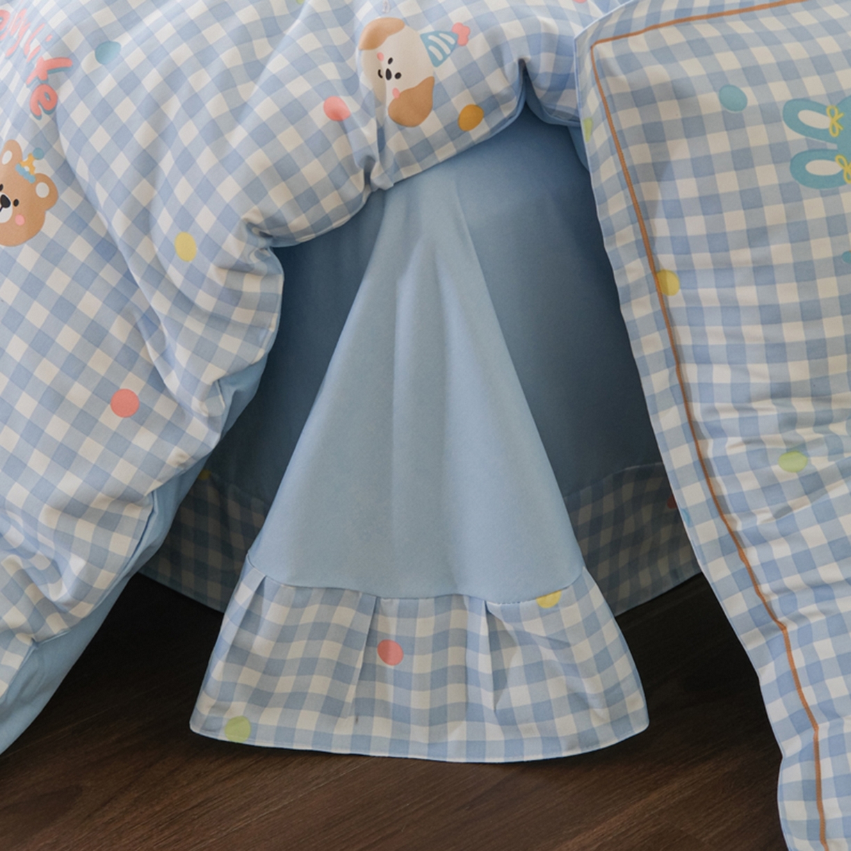 91家纺网 家纺一手货源 找家纺 慕绸家纺（原萌宝老粗布厂家） 2025秋冬新款加厚纯棉磨毛印花四件套 多巴胺