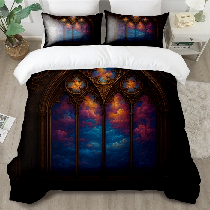 91家纺网 家纺一手货源 找家纺 （总2）轩贝雅  2025新款跨境Pod工厂数码印花被套套装（被套+枕套）第七批