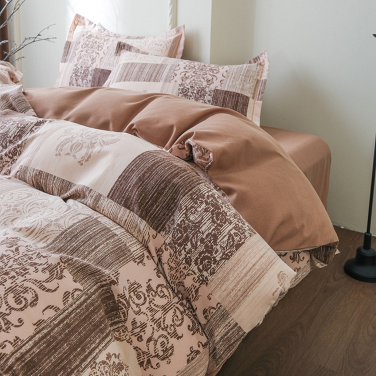 91家纺网 家纺一手货源 找家纺 慕绸家纺（原萌宝老粗布厂家） 2025秋冬新款加厚纯棉磨毛印花四件套 格拉芙