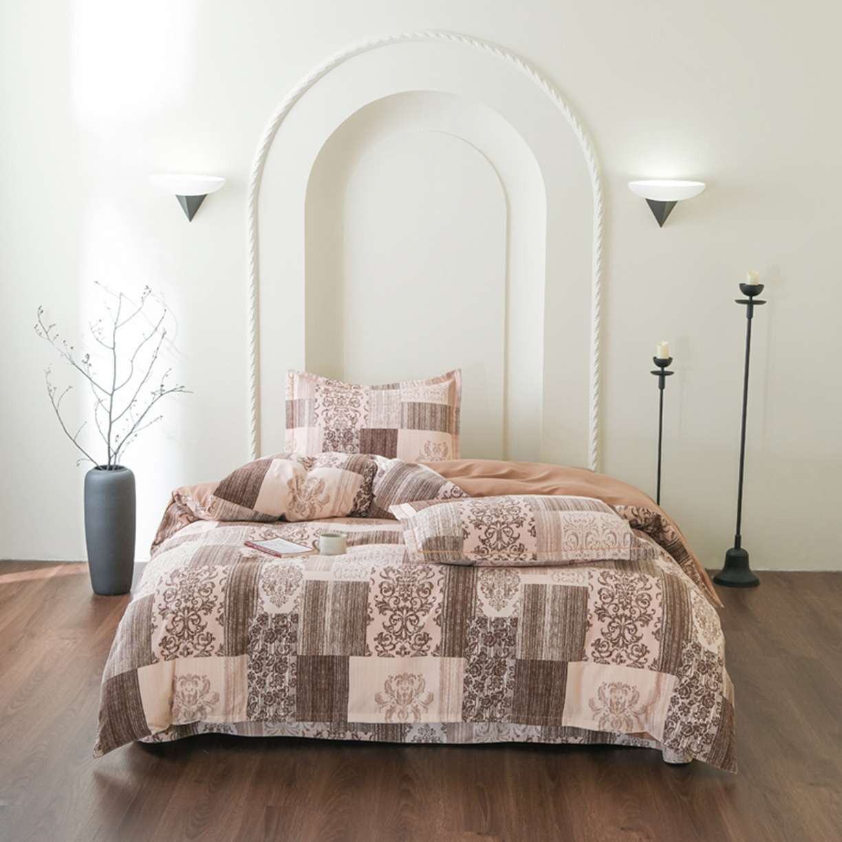 91家纺网 家纺一手货源 找家纺 慕绸家纺（原萌宝老粗布厂家） 2025秋冬新款加厚纯棉磨毛印花四件套 格拉芙