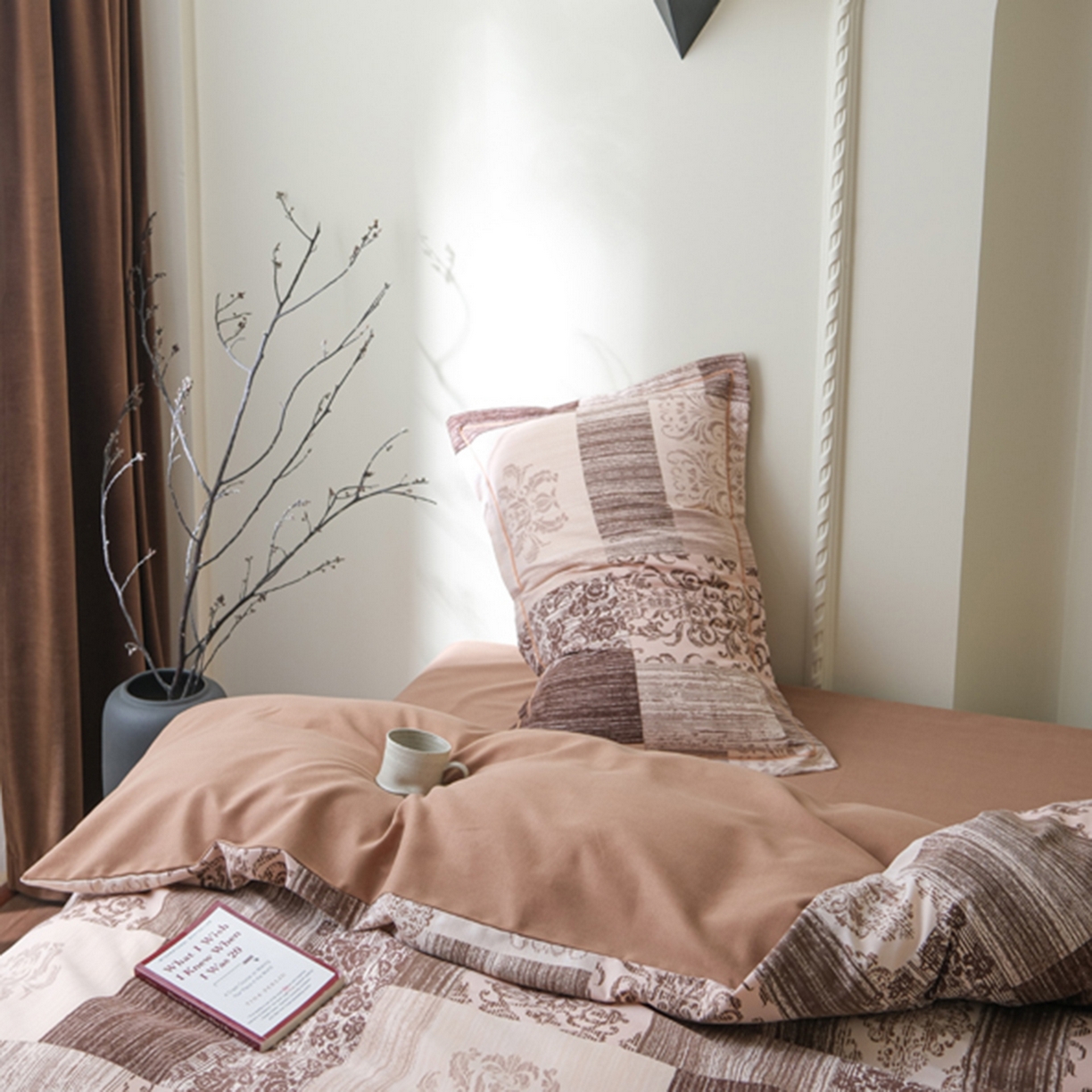 91家纺网 家纺一手货源 找家纺 慕绸家纺（原萌宝老粗布厂家） 2025秋冬新款加厚纯棉磨毛印花四件套 格拉芙